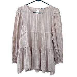 American Eagle Outfitters babydoll tiered blouse. Open Back
